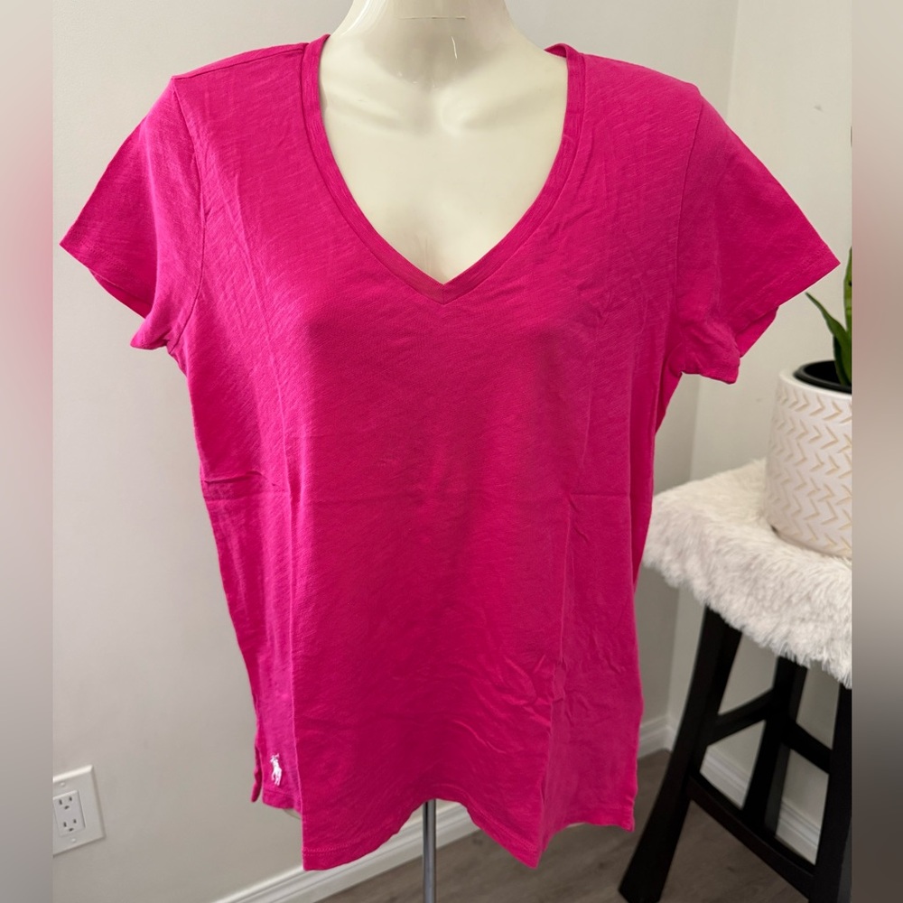 24. POLO by Ralph Lauren Fuschia Pink Fitted Short Sleeve T-Shirt
